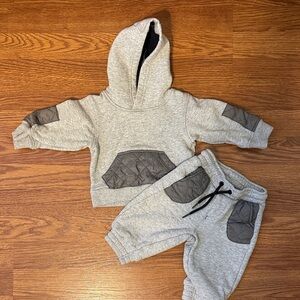 MOTHER Gray Knit Baby Hoodie
